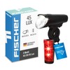 FISCHER Set di luci a LED per bicicletta Small-box, resistente