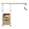 ILWorkTLs Height Adjustable Overbed Bedside Table with Wheels and Foldable