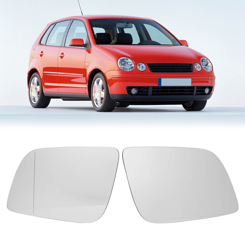 2PCS Side Heated Mirror Glass Left Right Fog Resistant Efficient