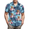 Lussues Nee Chihuahua Hawaiian Shirts for Men,Button Down Beach Casual