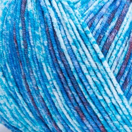 YarnArt Splash Variegated Sport Yarn - 55% Cotton 45% Acrylic 1 Skein/Ball 50g 174yds Soft Cotton Yarn for Amigurumi