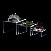 Clear Acrylic Display Risers, 2 Sets of 3 Showcase Shelf