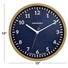 Crosley Limited Edition Jean Wall Clock, 15-Inch, Blue Denim Design,