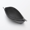 MUJI 84473883 Wrinkle Nylon Pouch with Gusset, Dark Gray, M,