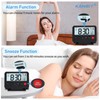 KANBIT Small Digital Travel Alarm Clock, Large LCD Display Front