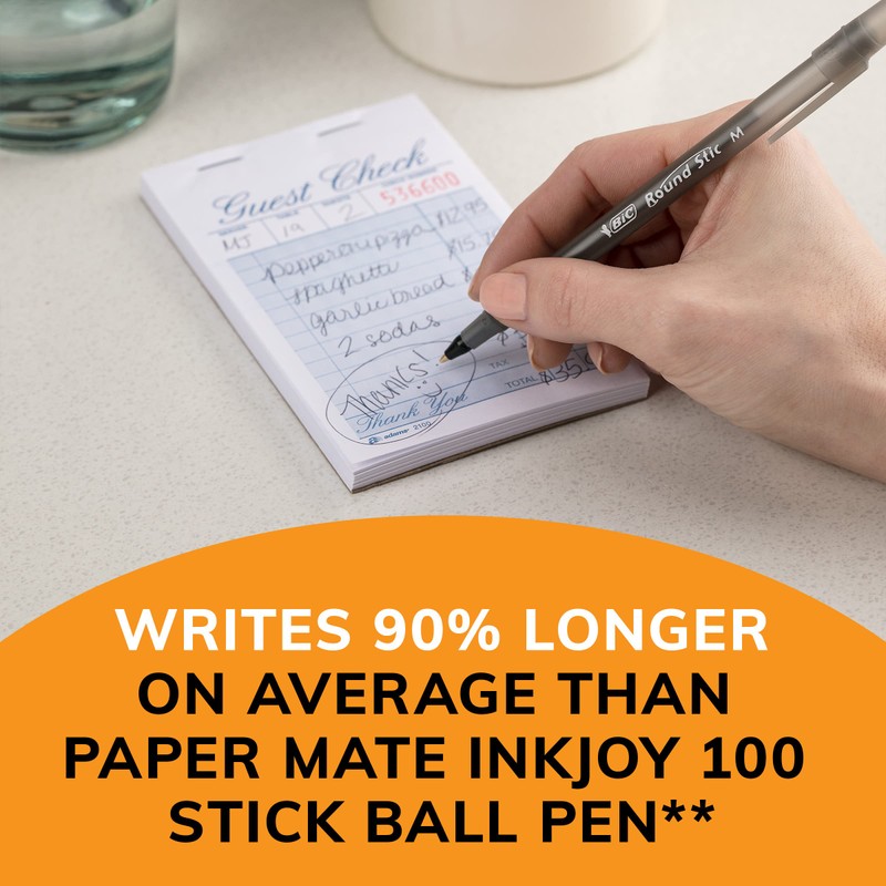 BIC Round Stic Xtra Life Ballpoint Pen, Ultra Long Lasting