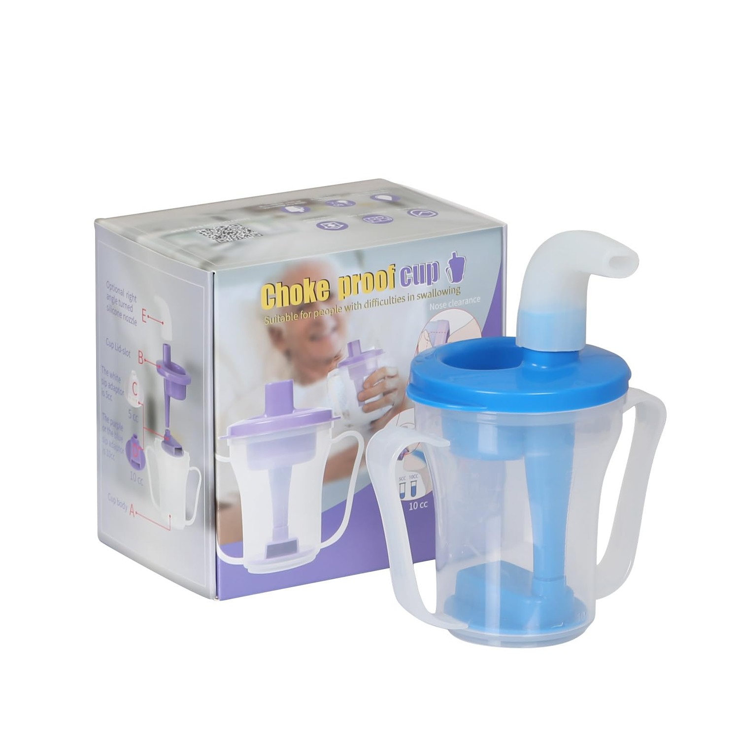 Ehucon Dysphagia Regulating Drinking Cup, Prevent Choking for Dysphagia ...