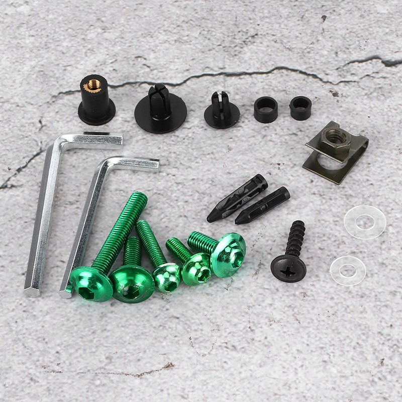 Universal Motorcycle Fasteners Kit Fairing Bolt Box Clamping Screws Nuts