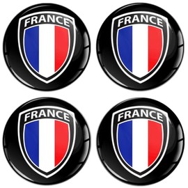 SkinoEu Set of 4 x 65 mm Stickers for Hub Caps Hub Caps Hub Caps Wheel Hub Cover Wheel Sticker France France Flag French Flag A 8965