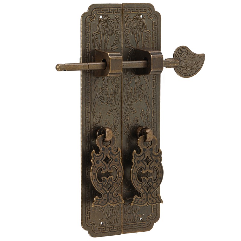 Antique Handles Plum Orchid Bamboo Chrysanthemum Chinese Retro Antique Brass