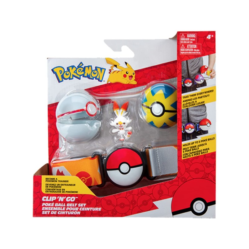 POK Quick Ball Premier Ball and Scorbunny W9 Belt