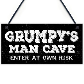 RED OCEAN Man Cave Plaque Garage Signs For Men Shed Dad Grandad Son Birthday Gift For Men