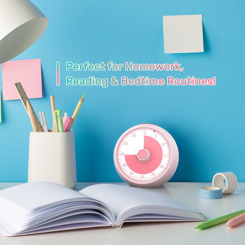 Conchstar Visual Timer for Kids, 60-Minute Countdown Timer for Classroom