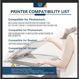 564XL 564 Ink Cartridge Black Color Combo Compatible for HP printers 7520 5520 6520 6510 5510 6525 7525 7510 7515 5515 4620 4622 3520 b210 Replacement for HP564XL 564 XL Ink(2BK/1C/1M/1Y, 5-pack)