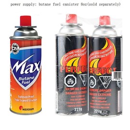 Maxsun Butane or Propane Dual Fuel Portable Gas Stove MS-3800LPG (Red), Up to 9,560BTU High Power, Camp Stove, with Carrying Case