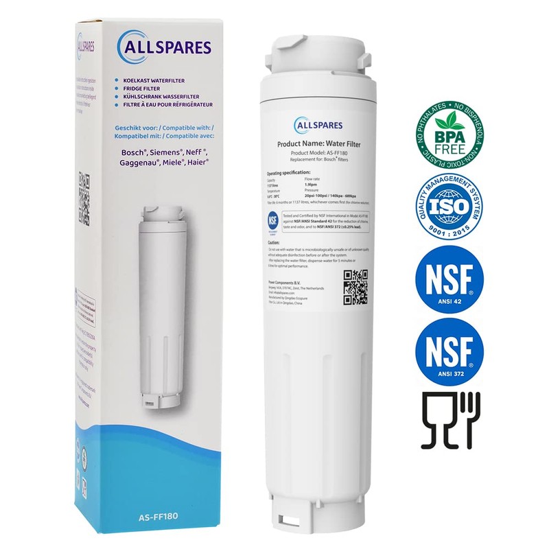 AllSpares Fridge Water Filter for Bosch Siemens Neff Gaggenau Balay