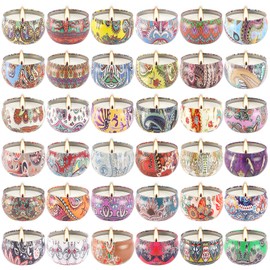 CAKETYCG Scented Candles Gifts Set of 36 C 2.5oz Aromatherapy Travel Tin Candles, Relaxing Fragrances for Home, Spa, Gifts for Family, Friends, Teachers, Thank You Presents (Assorted Scents).