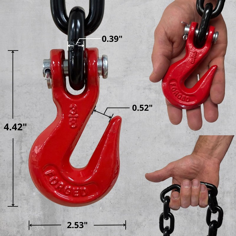 Falcon Cargo 3/8" X 10' Grade 80 Transport Binder Chain