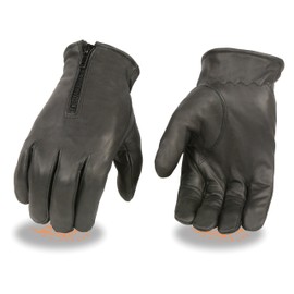 Men's Thermal Lined Zipper Back Driving Glove w/ Cinch Wrist (Large)