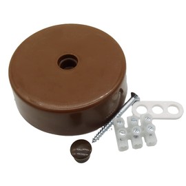 Junction Box Brown with 3-Pin Terminal and Accessories Diameter 72 x 23 mm Surface-Mounted Box Canopy