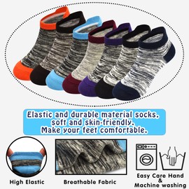 Boys Socks Kids Ankle Cotton Athletic Low Cut Half Cushioned Socks Heel Tab 7-10Years,12Pairs