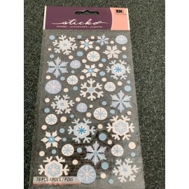 STICKO EK SUCCESS STICKERS CHRISTMAS SNOWFLAKES SNOWFLAKE 50+pcs