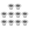 10Set Flanged Holder Base Thicken Stainless Steel Closet Rod Tube