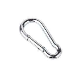 Pack of 4 DIN 5299C Carabiner Galvanised Steel 11 x 120 mm Spring Hook Spring Clasp Carabiner Clip (Pack of 4, 11 x 120 mm)
