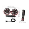LABRIMP Small USB Car Fan Adjustable Cooling Fan for Car