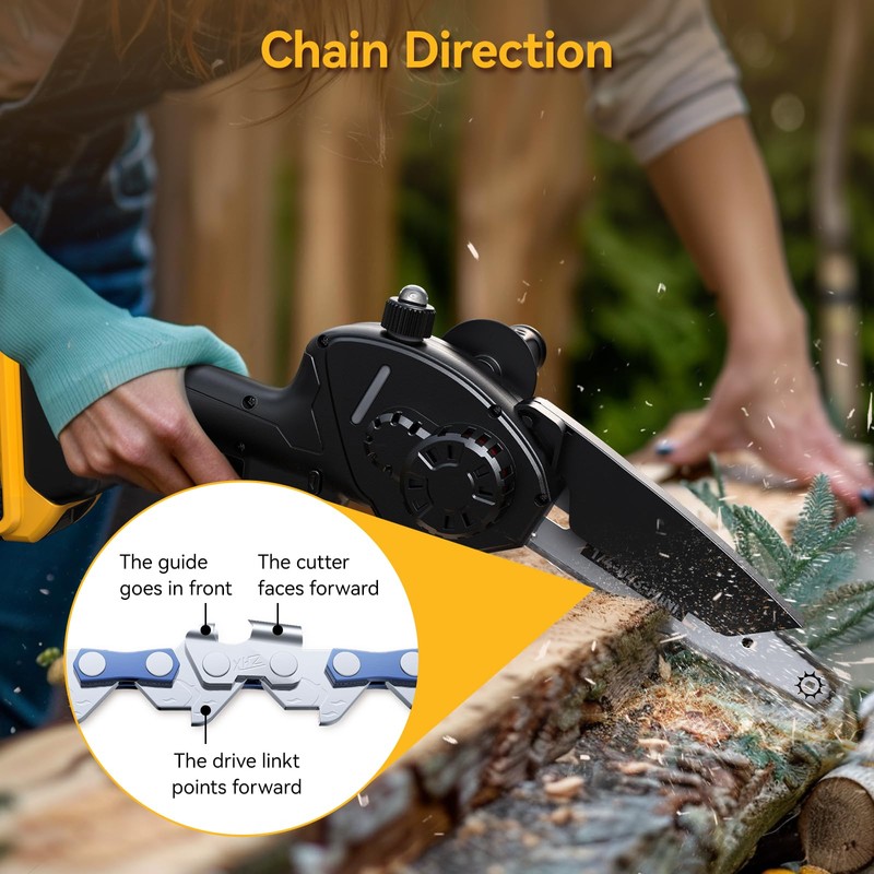 Chainsaw 8 Inch Chain Replacement - 2 Pack 8'' Mini