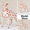 QBLEEV Sphynx Cat Clothes, Cute Heart Pattern Cat Shirts for