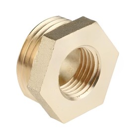 3/4 Inch BSP x 1/2 Inch BSP Brass Reducing Bush - Pack of 2
