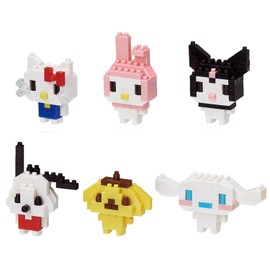 Nanoblock Mini Nano Sanrio Characters NBMC_04S 1 Box = 6 Pieces, Total of 6 Types