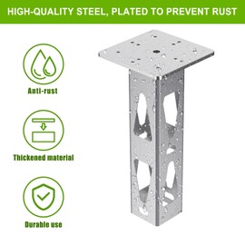 Dolibest Heavy Duty In-Ground Umbrella Base, Universal Steel Rustproof Steel Ground Umbrella Stand, Space-Saver Steel Anchor for Outdoor Offset Cantilever and Middle Pole Patio Umbrellas