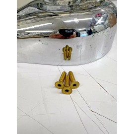 S&S Cycle 3 BRASS S&S Tear Drop Air Cleaner Cover Screws SUPER E SUPER G SUPER B 50-0094