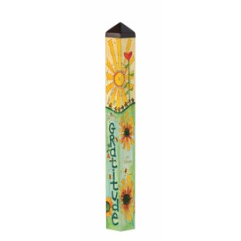 Studio M Live with Gratitude Art Pole Outdoor Decorative Garden Post, Made in USA, 40 Inches Tall