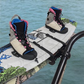 XnoKrifa Wakeboard Tower Rack - Black Bat Design, 360° Adjustable, Fits 2.5" Towers, Holds Surfboards, Wakeboards, Boat Flag Holder, Ski Tower Accessories