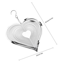 Wind Spinners Love Heart Stainless Steel Wind Spinners Indoor Outdoor Garden 3D Metal Hanging Wind Sculptures Metal Wind Sculptures & Spinners for Garden Yard Balcony Decor