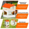 PAULOZYN 20LBS Metal Chicken Feeder Galvanized Automatic Chicken Feeder No