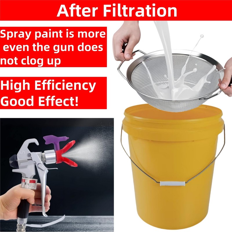 2 Pcs Fine Mesh 60 mesh Stainless Steel Paint Filter