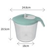 Biesse Casa Salad Spinner, Polypropylene, Aquamarine, 18 x 24.8 x
