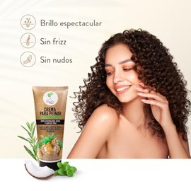 Arbol Verde Crema para Peinar con Activos Naturales - Aceite de Coco - Colágeno - Aceite de Trigo - Aceite de Jojoba - 180 ml