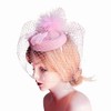 Pink Fascinators Hats for Women Tea Party Kentucky Derby Veil