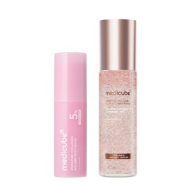medicube PDRN On-the-Go Glow Duo: Bálsamo múltiple de volumen de colágeno PDRN y suero de gelatina | Volufiline, NAD, colágeno para brillo de vidrio, reafirmante y cuidado de retoque en cualquier