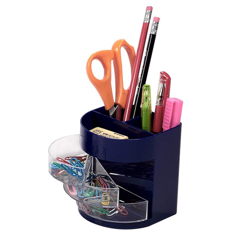 Plastic Desk Organizer Multifunctional with 3 Moving Drawers for Office