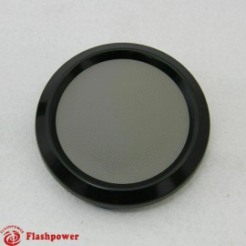 FLASHPOWER Black Horn Button for 9 bolt Steering Wheels Light Grey leather