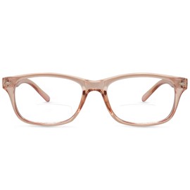 In Style Eyes Seymore Retro Bifocal Cheaters Reading Glasses - Full-Rimmed Classic Oval Acetate Frame - Non-Progressive Lens - Clear Rose - 3.0x