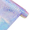30x135cm Holographic Crocodile Leather Metallic Iridescent Alligator Faux Leather Embossed