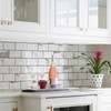 STICKGOO Subway Tile Peel and Stick Backsplash, Glossy White Marble
