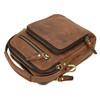 House of Luggage Herren Vintage Leder Multi-Fach Crossbody Bag HLG278